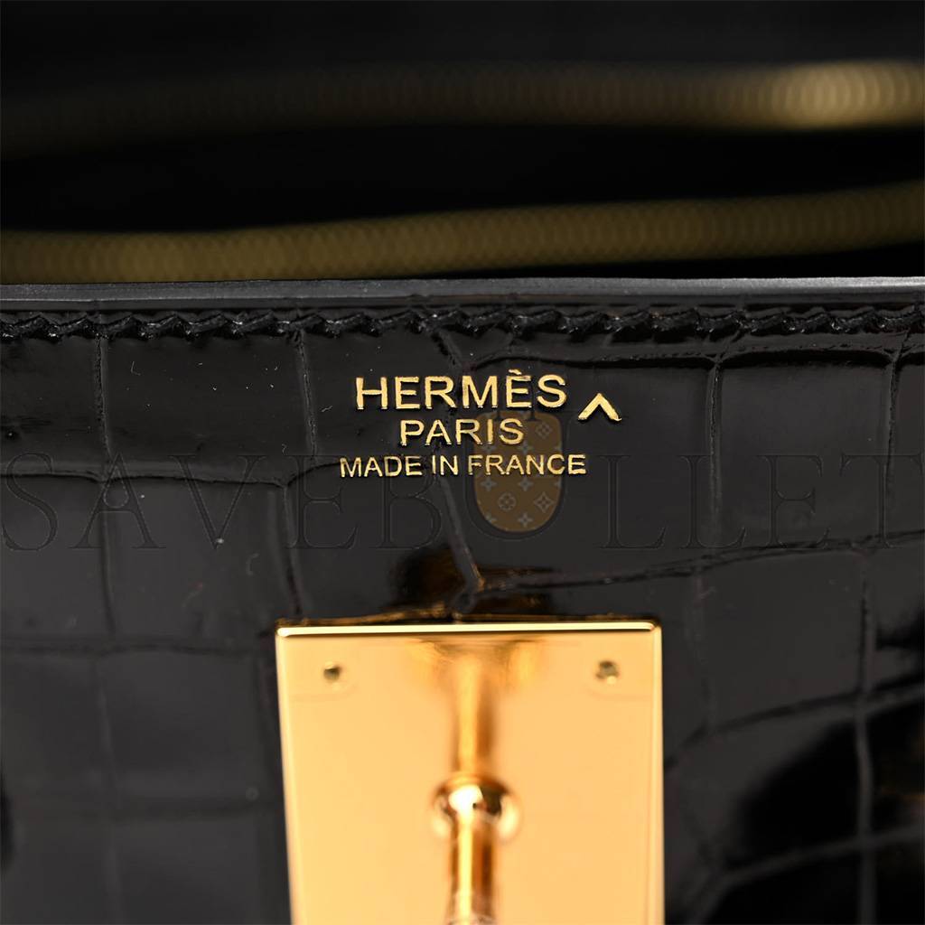 HERMES NOIR BLACK GHW NILOTICUS CROCODILE BIRKIN 30 HANDBAG (30*22*16cm)